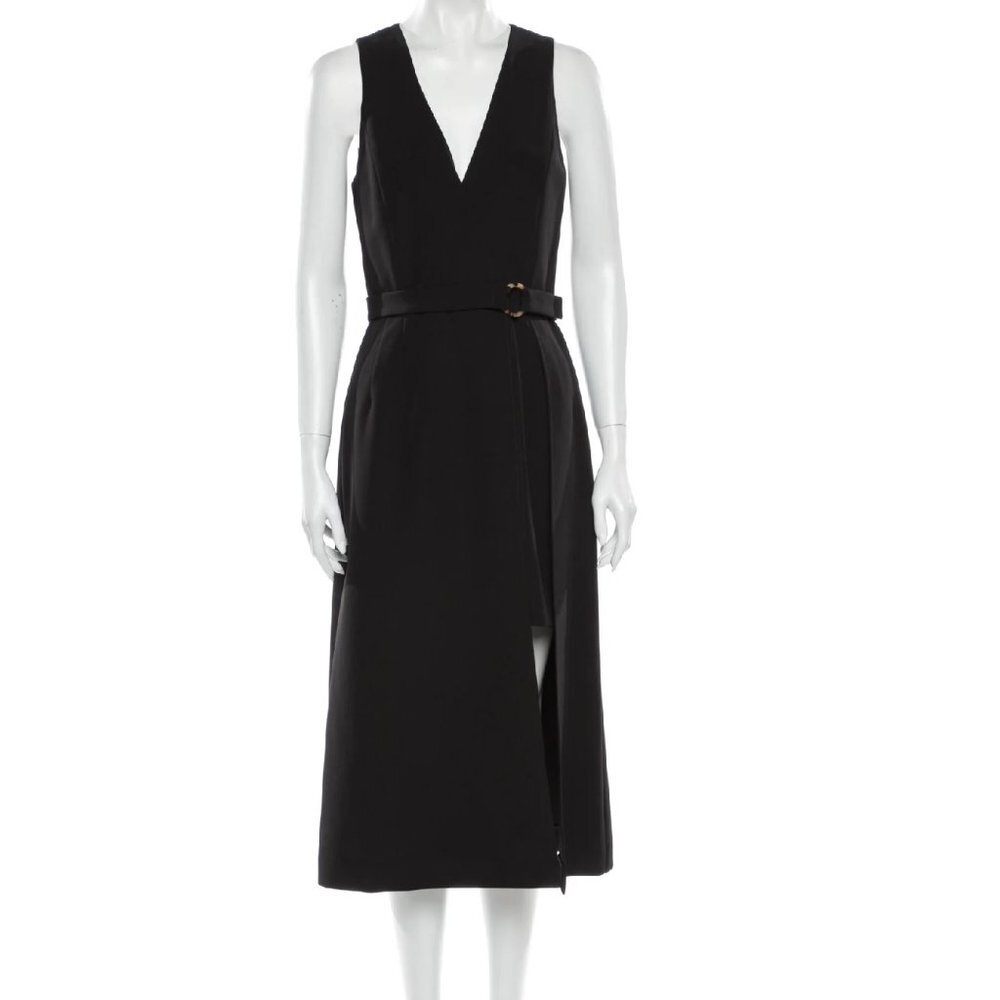Sally LaPointe Wrap Belted Dress